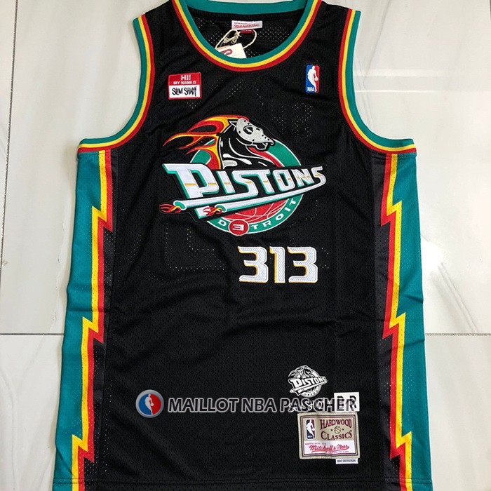 Maillot Detroit Pistons Slim Shad x Br NO 313 Noir