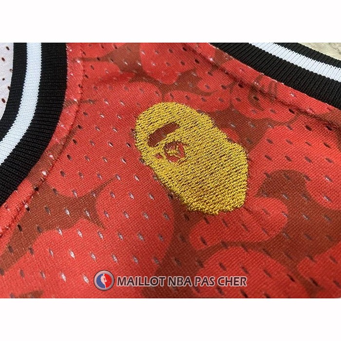 Maillot Miami Heat Bape NO 93 Mitchell & Ness Rouge