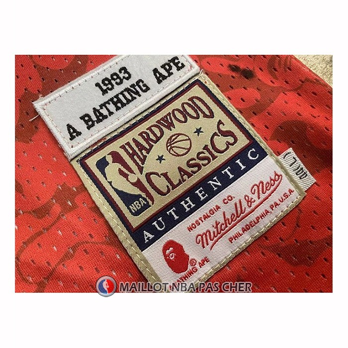 Maillot Miami Heat Bape NO 93 Mitchell & Ness Rouge