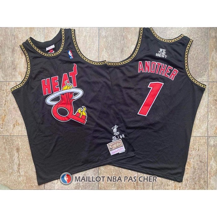 Maillot Miami Heat x Dj Khaled x Mitchell & Ness Noir