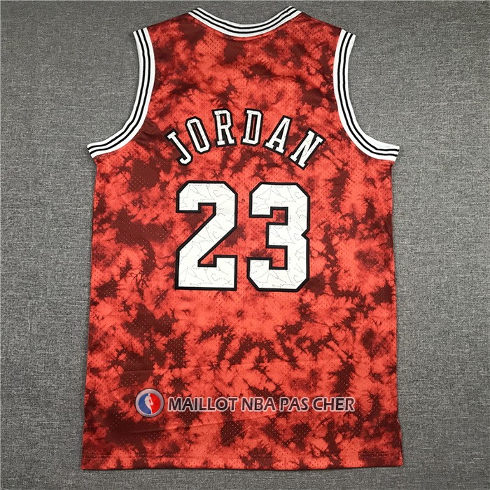 Maillot Chicago Bulls Michael Jordan No 23 Galaxy Rouge