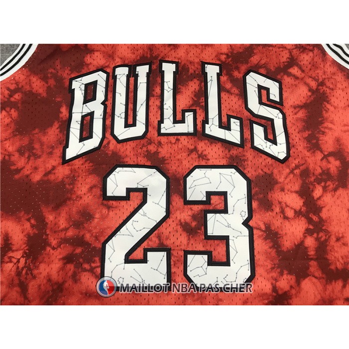 Maillot Chicago Bulls Michael Jordan No 23 Galaxy Rouge