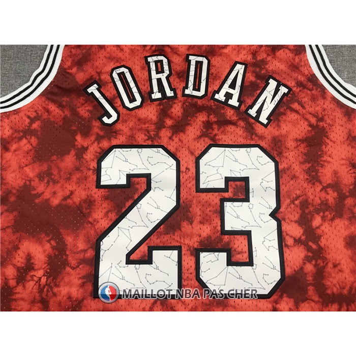 Maillot Chicago Bulls Michael Jordan No 23 Galaxy Rouge