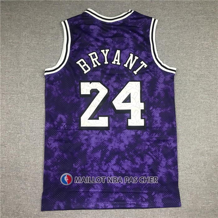 Maillot Los Angeles Laker Kobe Bryant No 24 Galaxy Volet
