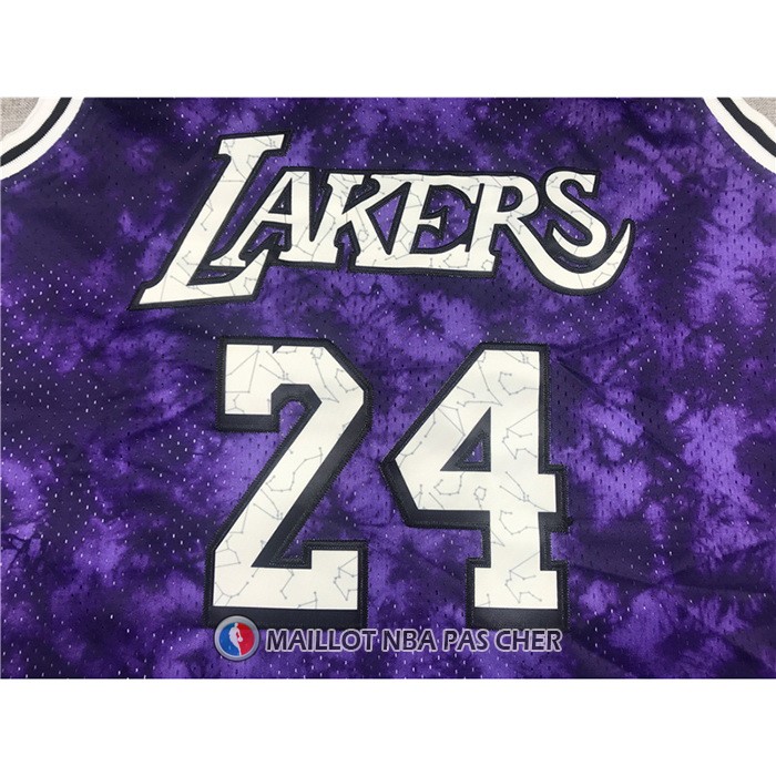 Maillot Los Angeles Laker Kobe Bryant No 24 Galaxy Volet
