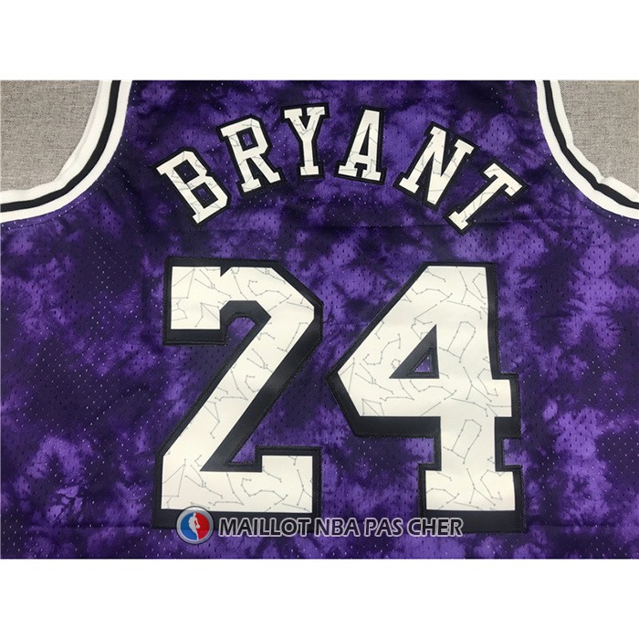 Maillot Los Angeles Laker Kobe Bryant No 24 Galaxy Volet