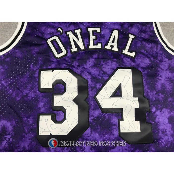 Maillot Los Angeles Laker Shaquille O'neal No 34 Galaxy Volet