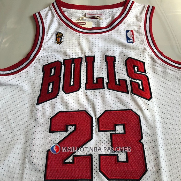 Maillot Chicago Bulls Michael Jordan NO 23 Mitchell & Ness 1995-96 Blanc