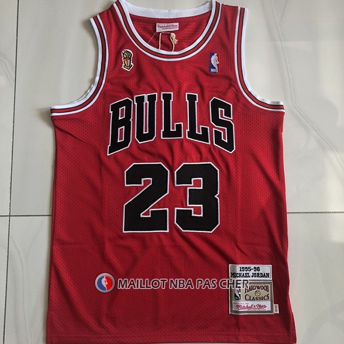 Maillot Chicago Bulls Michael Jordan NO 23 Mitchell & Ness 1995-96 Rouge