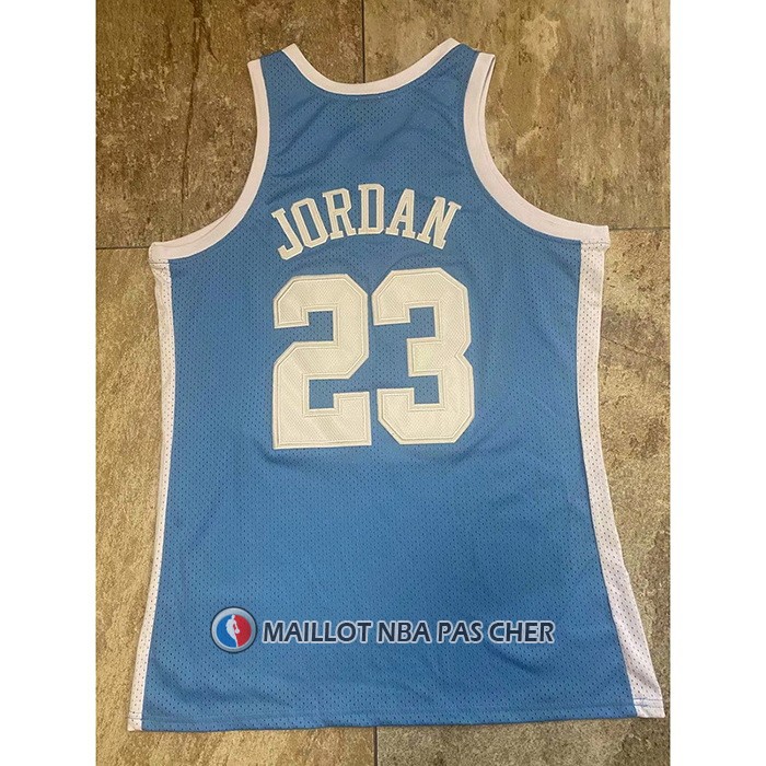 Maillot NCAA North Carolina Tar Heels Michael Jordan NO 23 Mitchell & Ness 1983-84 Bleu