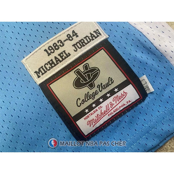 Maillot NCAA North Carolina Tar Heels Michael Jordan NO 23 Mitchell & Ness 1983-84 Bleu