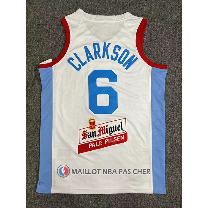 Maillot Philippine Jordan Clarkson NO 6 Jeux Olympiques 2024 Blanc