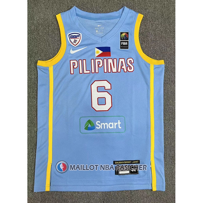 Maillot Philippine Jordan Clarkson NO 6 Jeux Olympiques 2024 Bleu